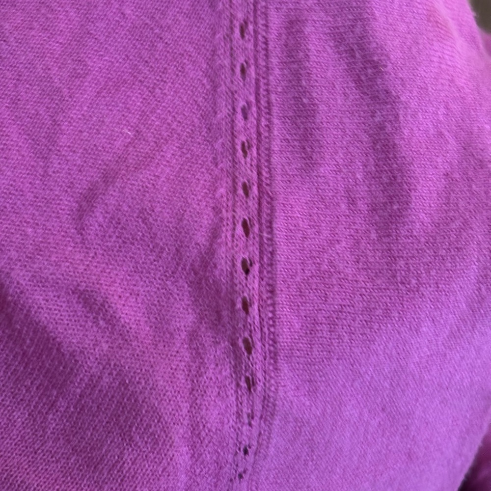 Cottagecore LOFT Women's Soft Fuchsia Cardigan - 100% Cotton - Picture 5 of 7